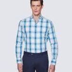 Hawes & Curtis Men York White & Green Shirt