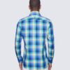 Hawes & Curtis Men Blue Green check Shirt