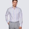 Hawes & Curtis Men York Red & Blue Shirt