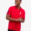 RED SLIM FIT STRETCH POLO SHIRT