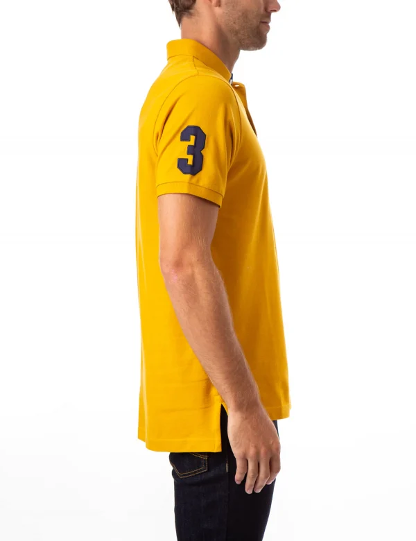 YELLOW COLOR BIG LOGO POLO SHIRT