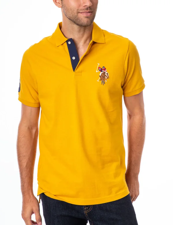 YELLOW COLOR BIG LOGO POLO SHIRT