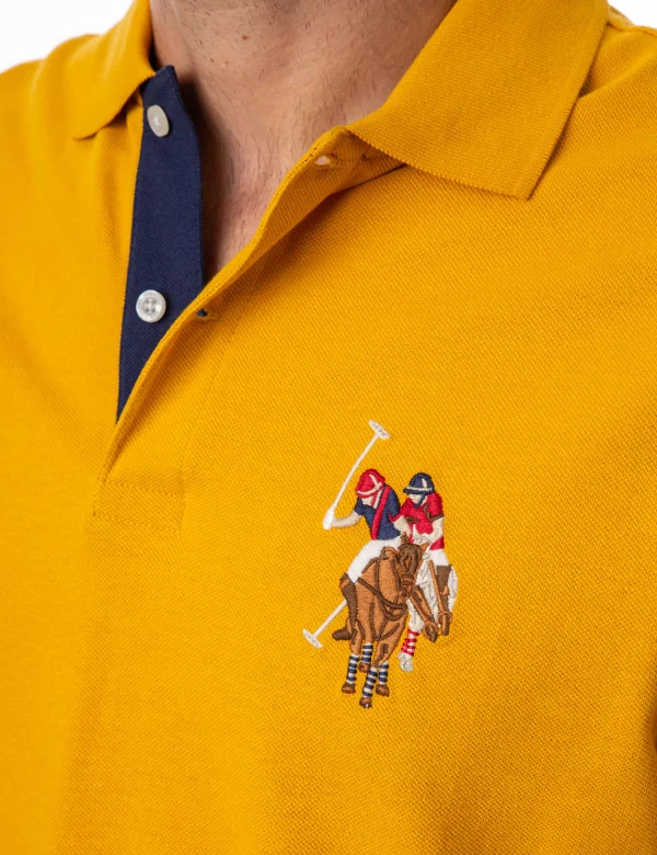 YELLOW COLOR BIG LOGO POLO SHIRT