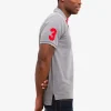 GREY COLOR BIG LOGO POLO SHIRT