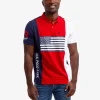 USA FLAG COLORBLOCK PIQUE POLO SHIRT