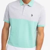 TRICOLOR GREYCOLOR PIQUE POLO SHIRT