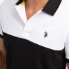 TRICOLOR COLORBLOCK PIQUE POLO SHIRT