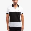 TRICOLOR COLORBLOCK PIQUE POLO SHIRT