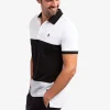 TRICOLOR COLORBLOCK PIQUE POLO SHIRT