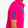DIAGONAL PINK PIQUE POLO SHIRT