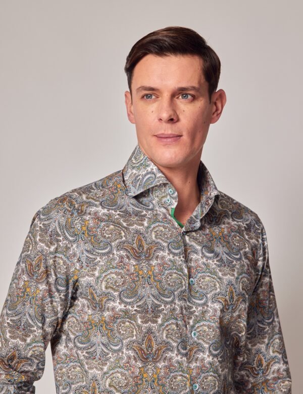 Hawes & Curtis Men Roger Royal Paisley Shirt