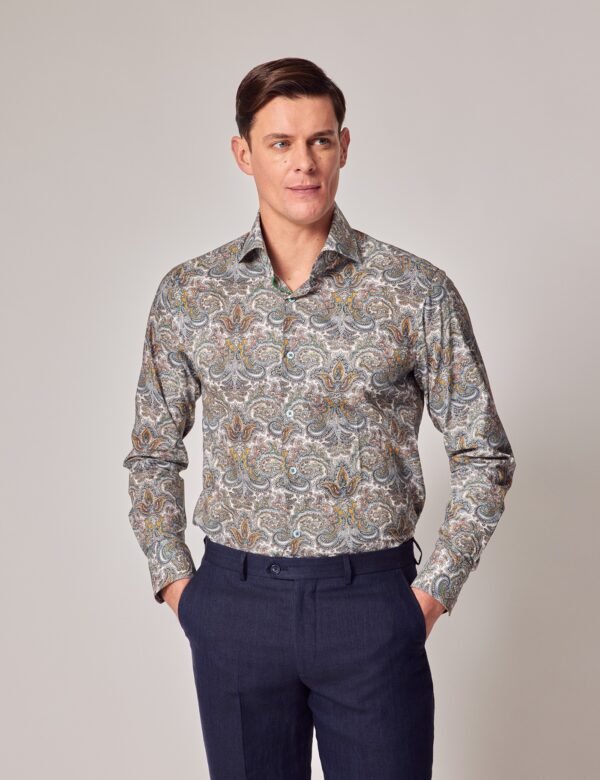 Hawes & Curtis Men Roger Royal Paisley Shirt