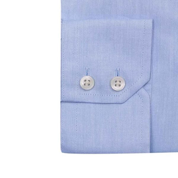 Hawes & Curtis Men's Blue Plain  - Single cuff