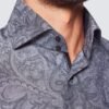 Hawes & Curtis Men York Grey Jacquard Paisley Shirt