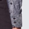 Hawes & Curtis Men York Grey Jacquard Paisley Shirt