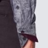 Hawes & Curtis Men York Grey Jacquard Paisley Shirt