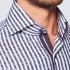 Hawes & Curtis Men York Navy & White Stripe Shirt