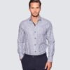 Hawes & Curtis Men York Navy & White Stripe Shirt
