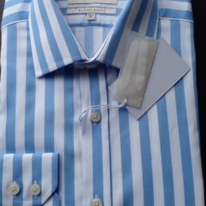 Hawes and Curtis Men Blue & White Stripe Shirt