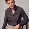 Hawes & Curtis Men Brown York Navy Shirt