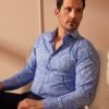 Hawes & Curtis Men Blue York Sc Shirt