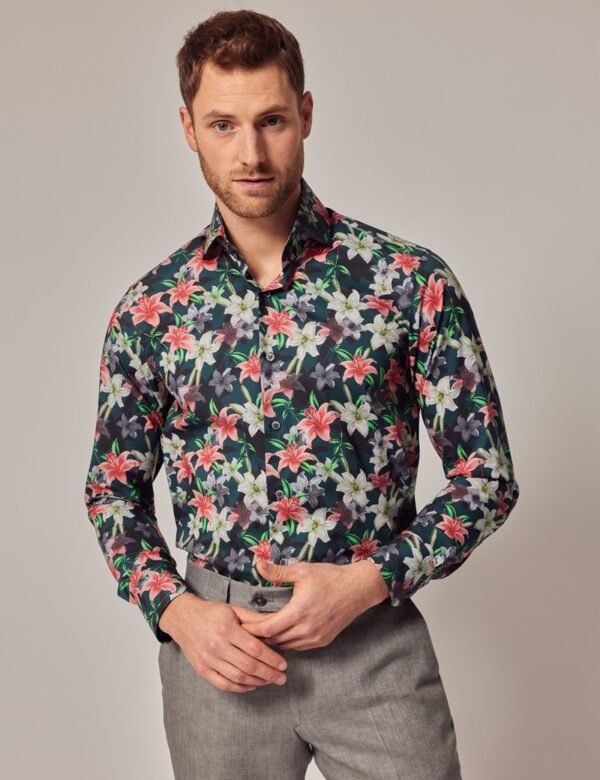 Hawes & Curtis Men Shadow Lilly's Shirt