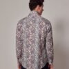 Hawes & Curtis Men Cream And Green York Shirt