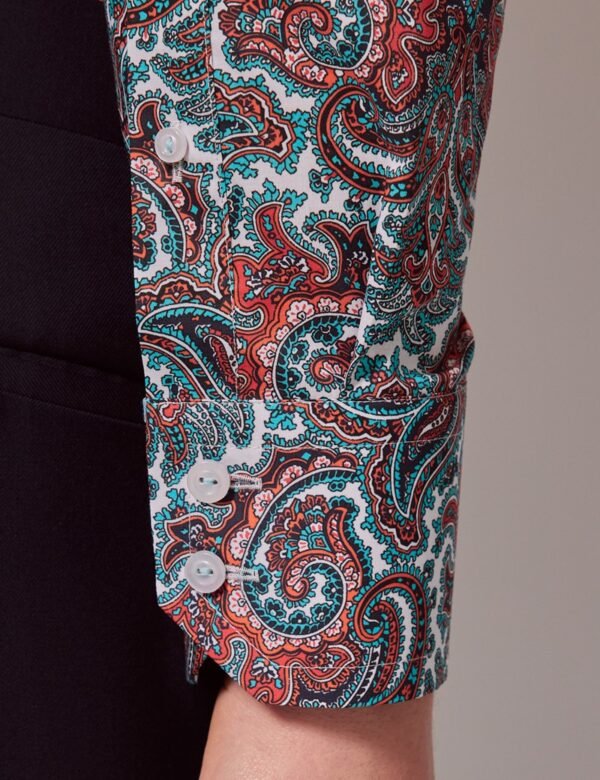 Hawes & Curtis Men  White And Red York Shirt