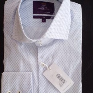 Hawes & Curtis Men White and Blue York shirt