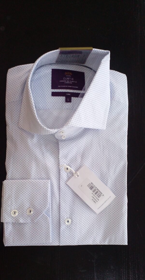 Hawes & Curtis Men White and Blue York shirt