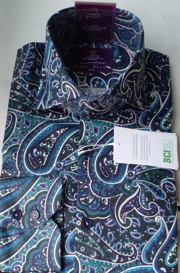 Hawes & Curtis Men York Vintage  Paisley  Patch shirt