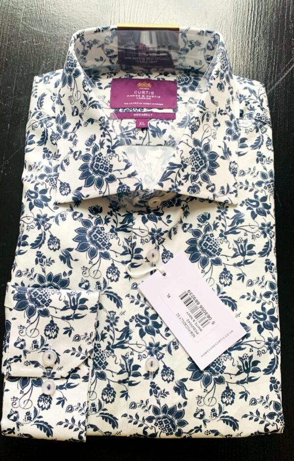 Hawes & Curtis Men Navy Piccadilly Sc 042 shirt