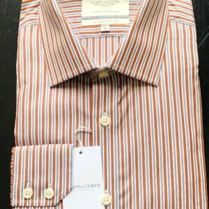 Hawes and Curtis Men's Charcoal & Red Stripe Shirt