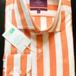 Hawes and Curtis Men York Sc Orange & White shirt
