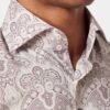 Hawes and Curtis Men White & Burgundy York Sc shirt