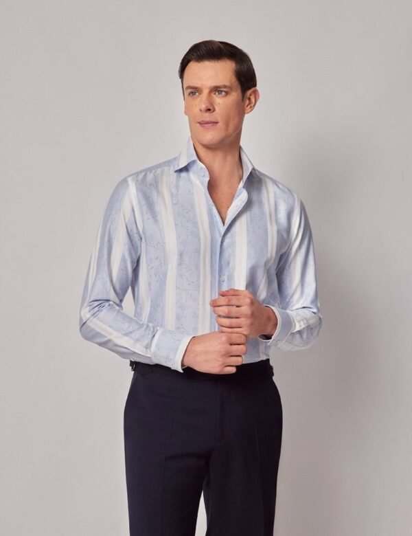 Hawes & Curtis Men York Sc Blue & White shirt