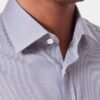 Hawes and Curtis Men Slim Tencel Dogtooth shirt