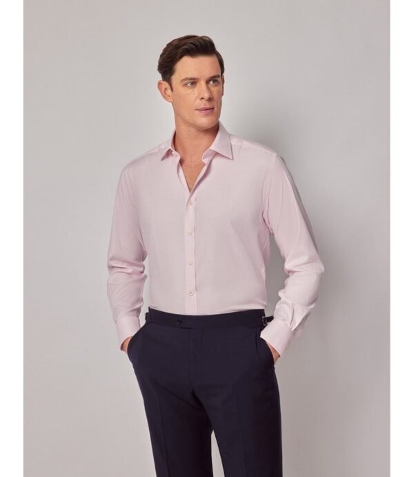 Hawes and Curtis Men Slim Tencel Plain shirt