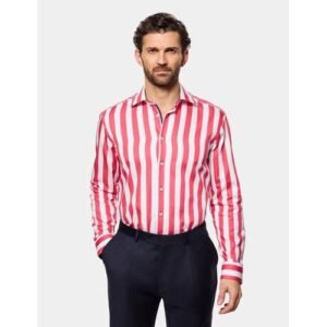 Hawes and Curtis Men York Sc Coral & White shirt
