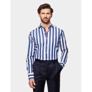 Hawes & Curtis Men Navy & White York shirt