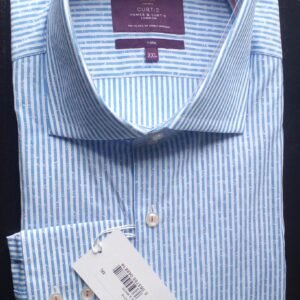 Hawes & Curtis Men Blue & White York Sc shirt