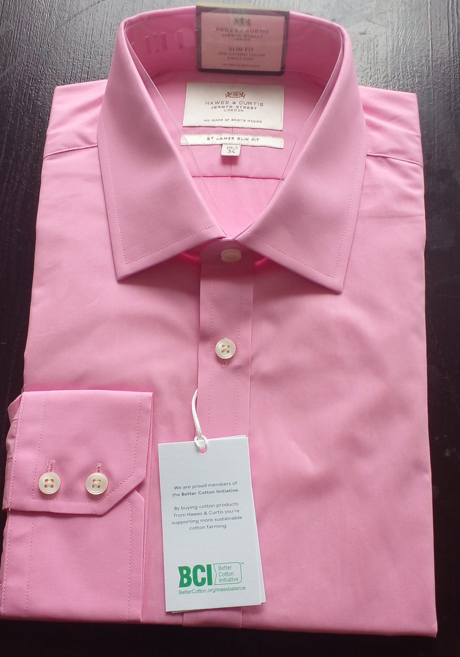 Hawes & Curtis Men's Plain Pink Shirt