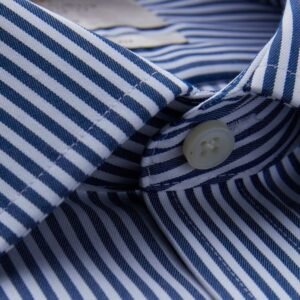 Hawes and Curtis Men's Slim Bengal Blue and White Stripe Shirt