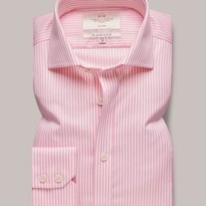 Hawes and Curtis Men's Pink & White Non Iron Bengal Stripe Shirt